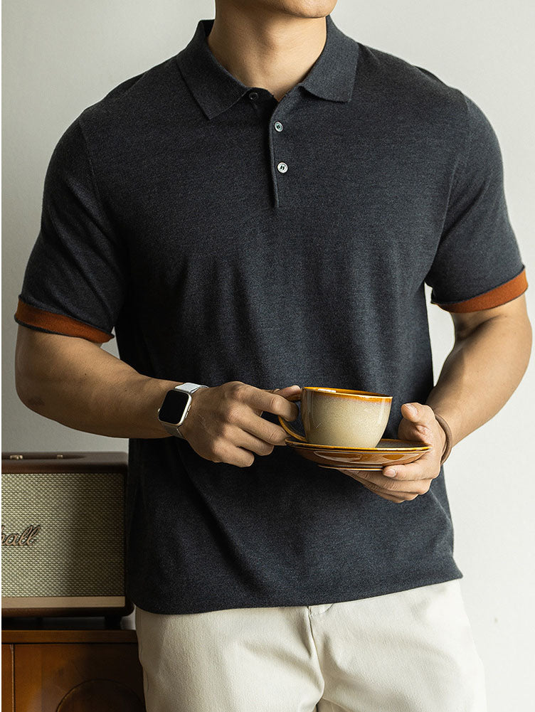 Men's Modern Cotton Short Sleeve Polo Shirt