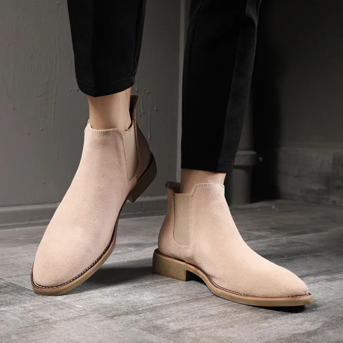 Leather Smart Dress Chelsea Ankle Boots for Men