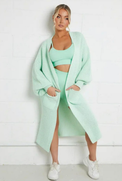Soft Oversized Cable Knit Cardigan for Women