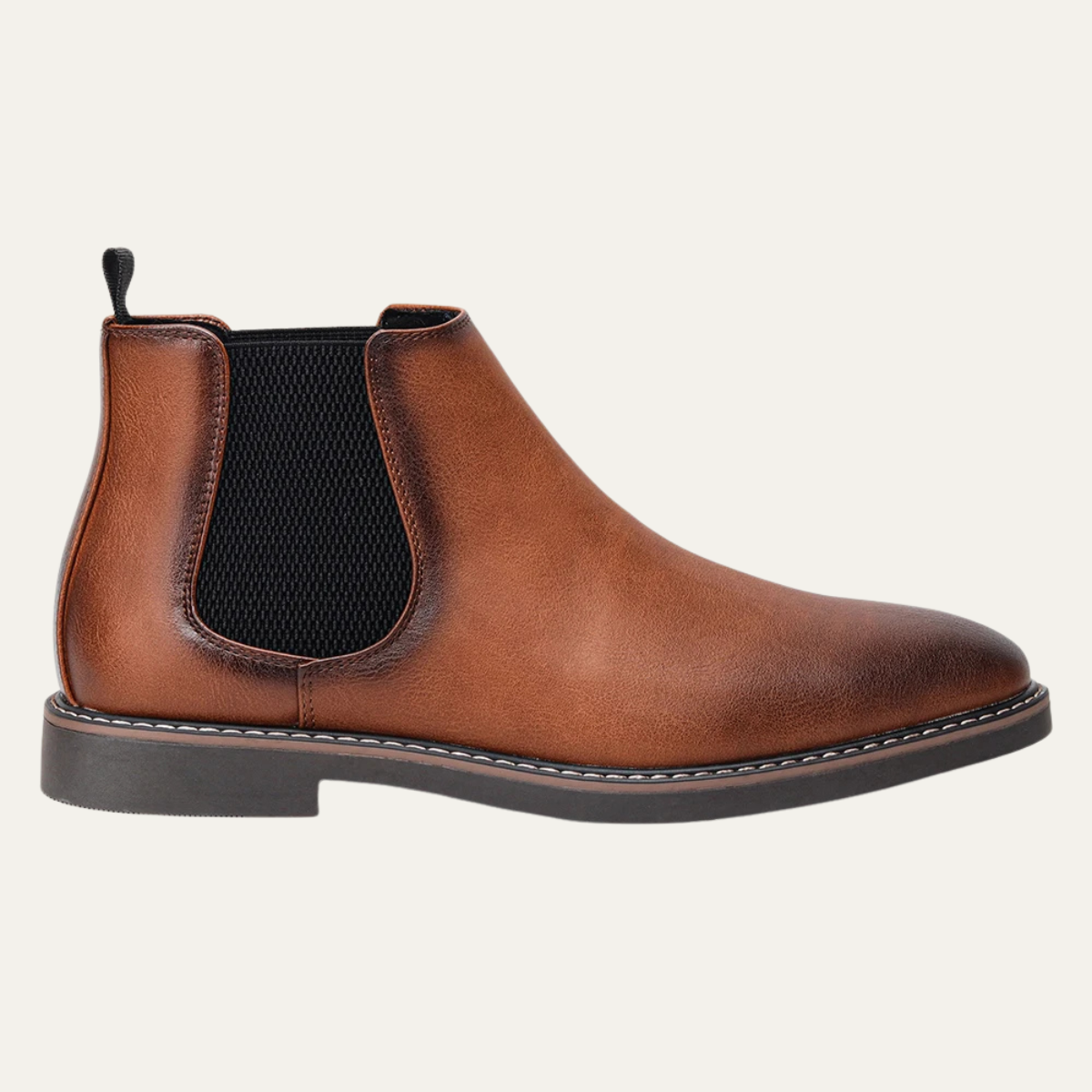 Stylish Men's Black Leather Chelsea Ankle Boots
