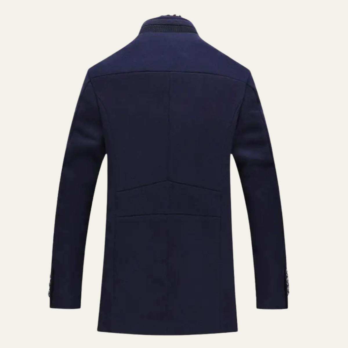 Classic Men's Wool Overcoat with Smart Collar