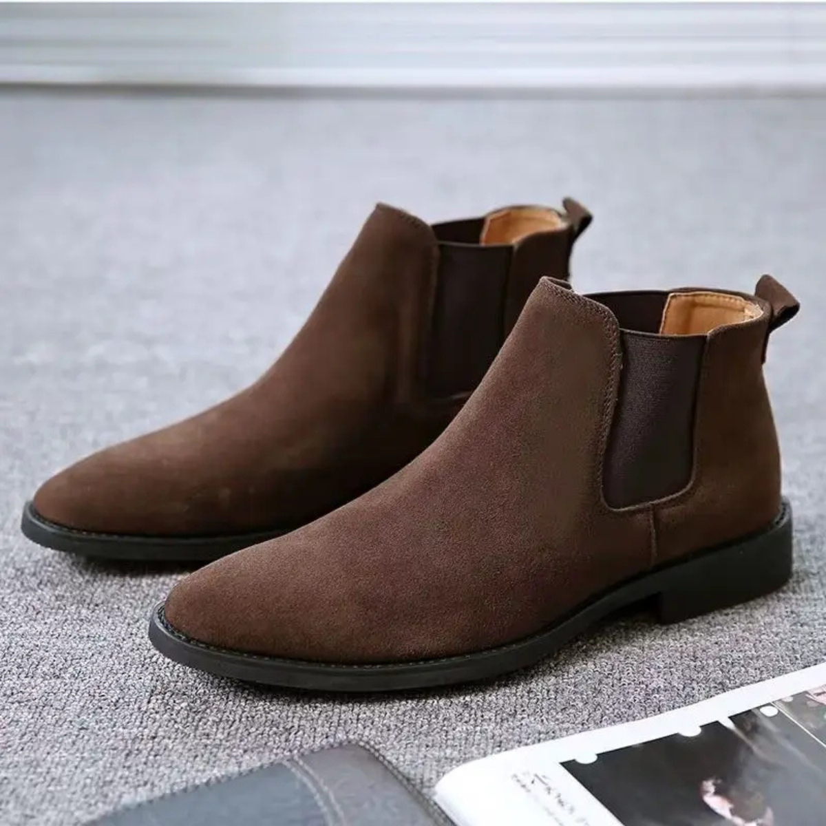 Leather Smart Dress Chelsea Ankle Boots for Men