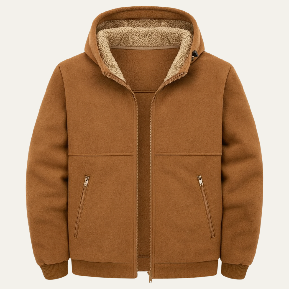 Mens Fleece Lined Heavy Duty Zip Up Hoodie Jacket - OutfitLondon