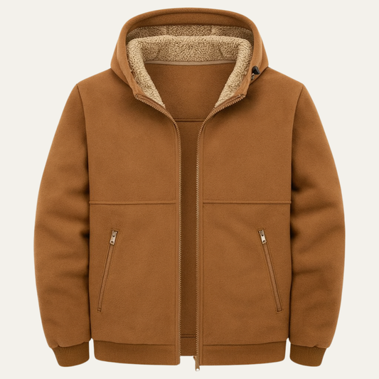 Mens Fleece Lined Heavy Duty Zip Up Hoodie Jacket - OutfitLondon