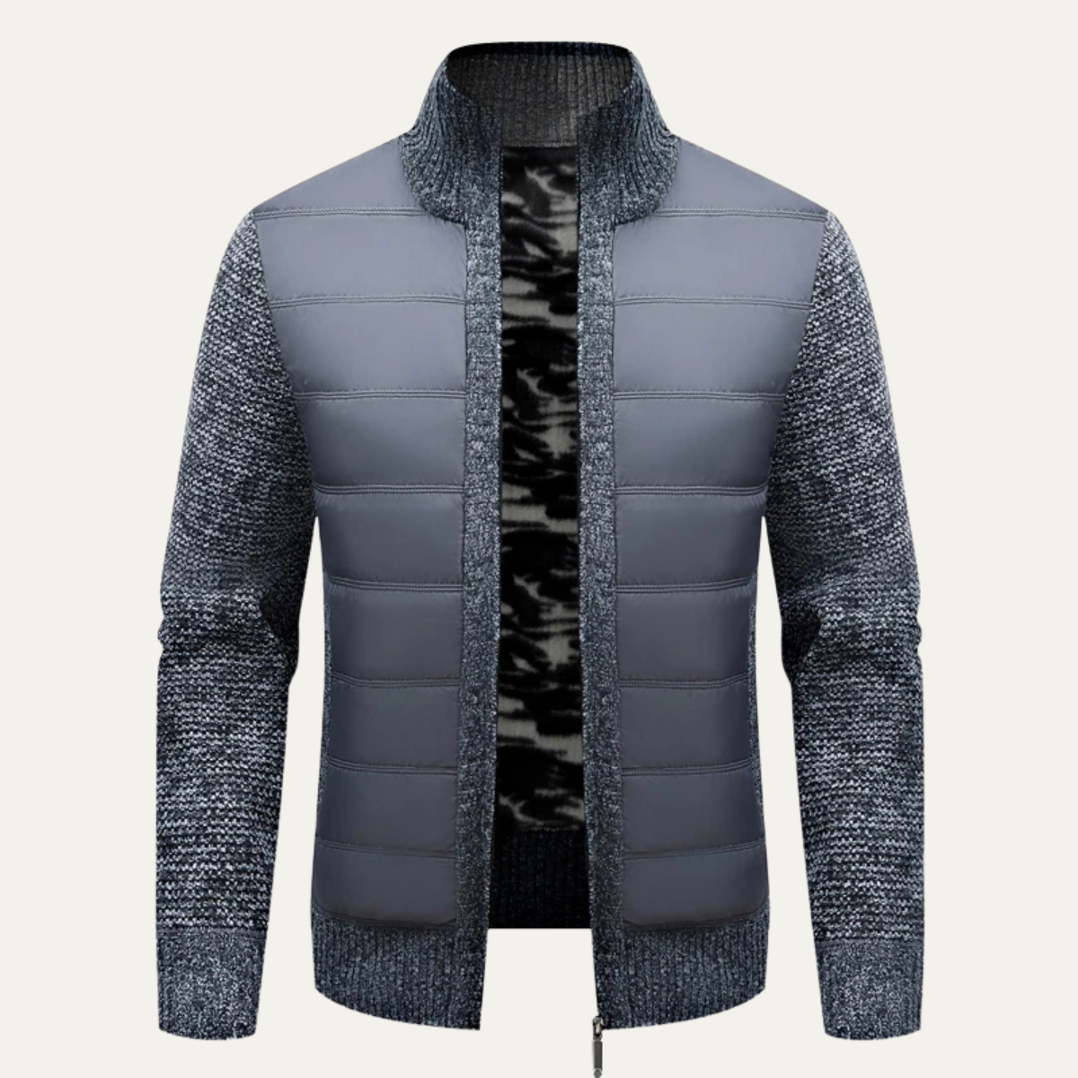 Warm Padded Men's Zip Up Winter Jacket