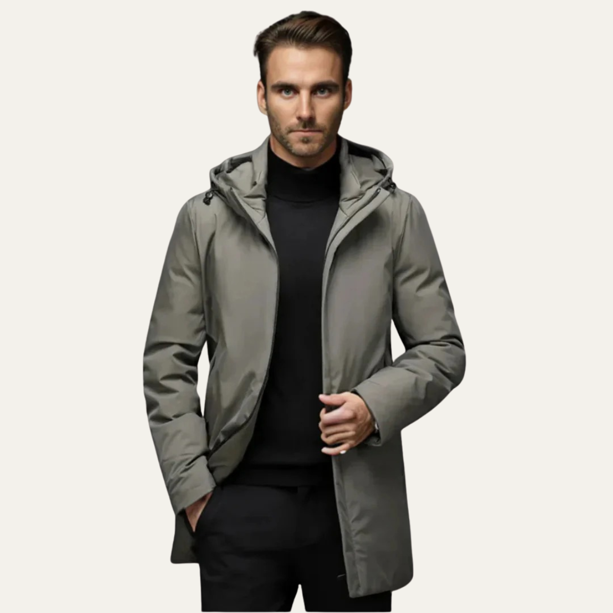 Waterproof Men's Winter Parka Coat with Hood