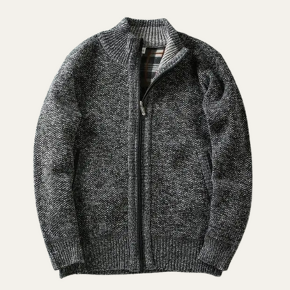 Thick Knit Men's Zip Up Fleece Jacket