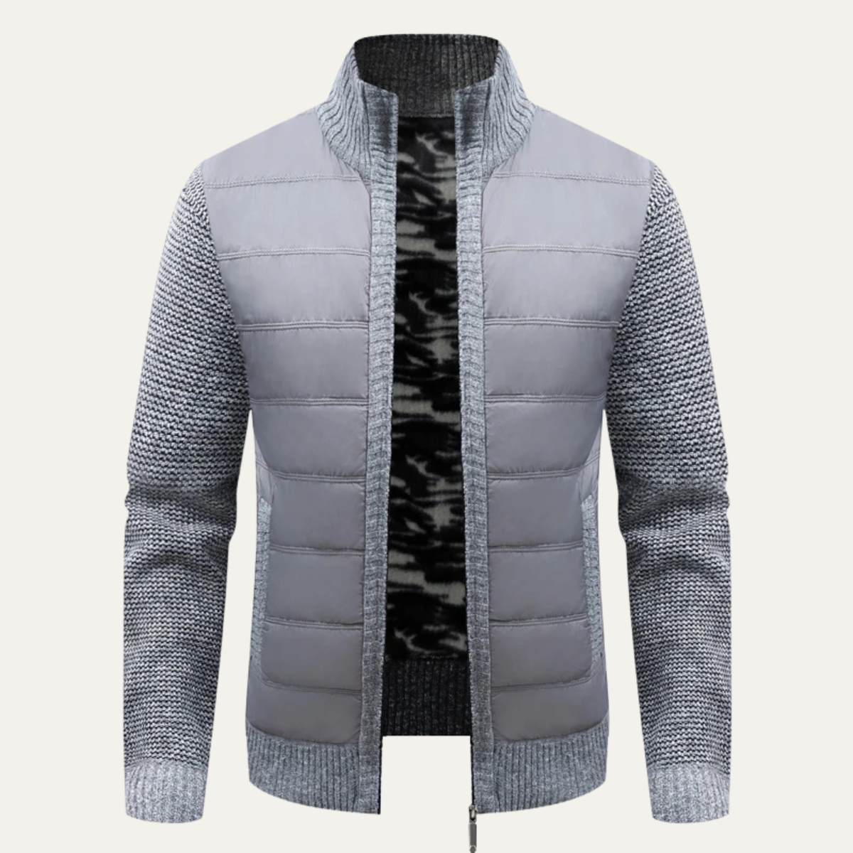 Warm Padded Men's Zip Up Winter Jacket
