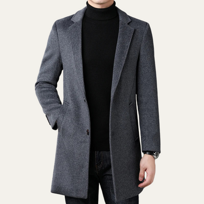 Classic Men's Wool Smart Coat