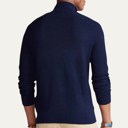 Premium Mens Cashmere Zip Up Sweater