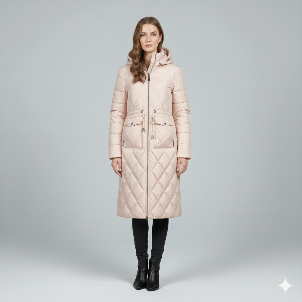 Warm Quilted Hooded Winter Parka for Women