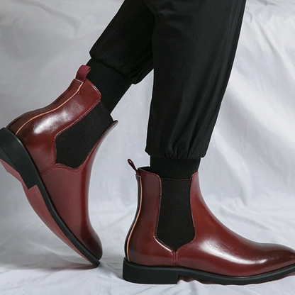 Brown Leather Mens Classic Ankle Boots