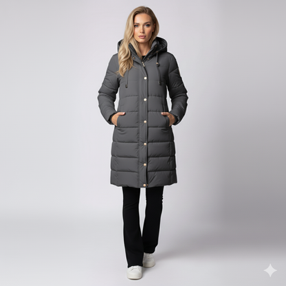 Warm Padded Women's Parka Coat with Hood
