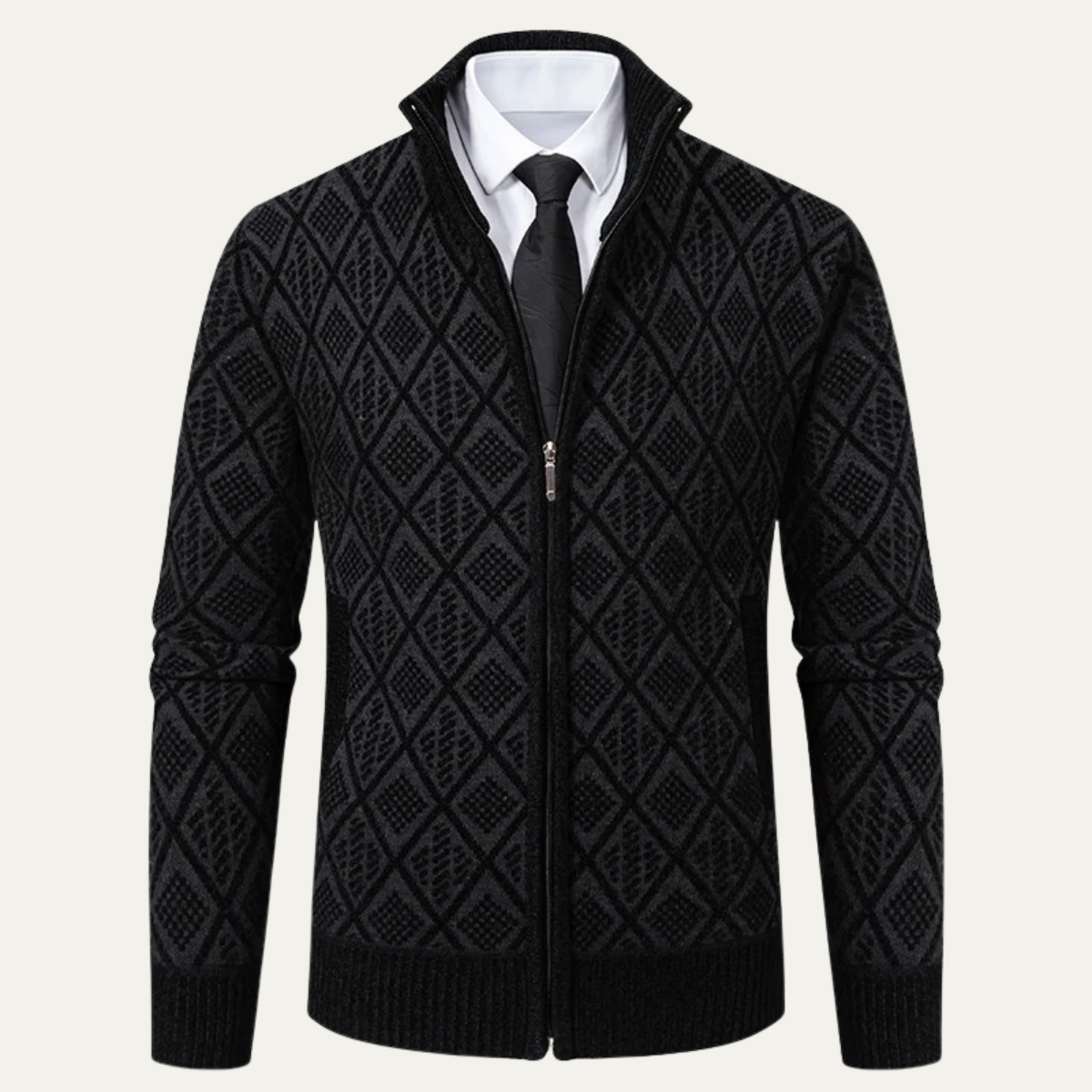 Stylish Mens Patterned Knit Blazer Jacket
