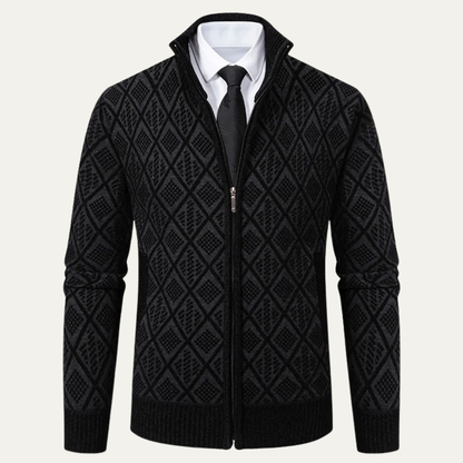 Stylish Mens Patterned Knit Blazer Jacket