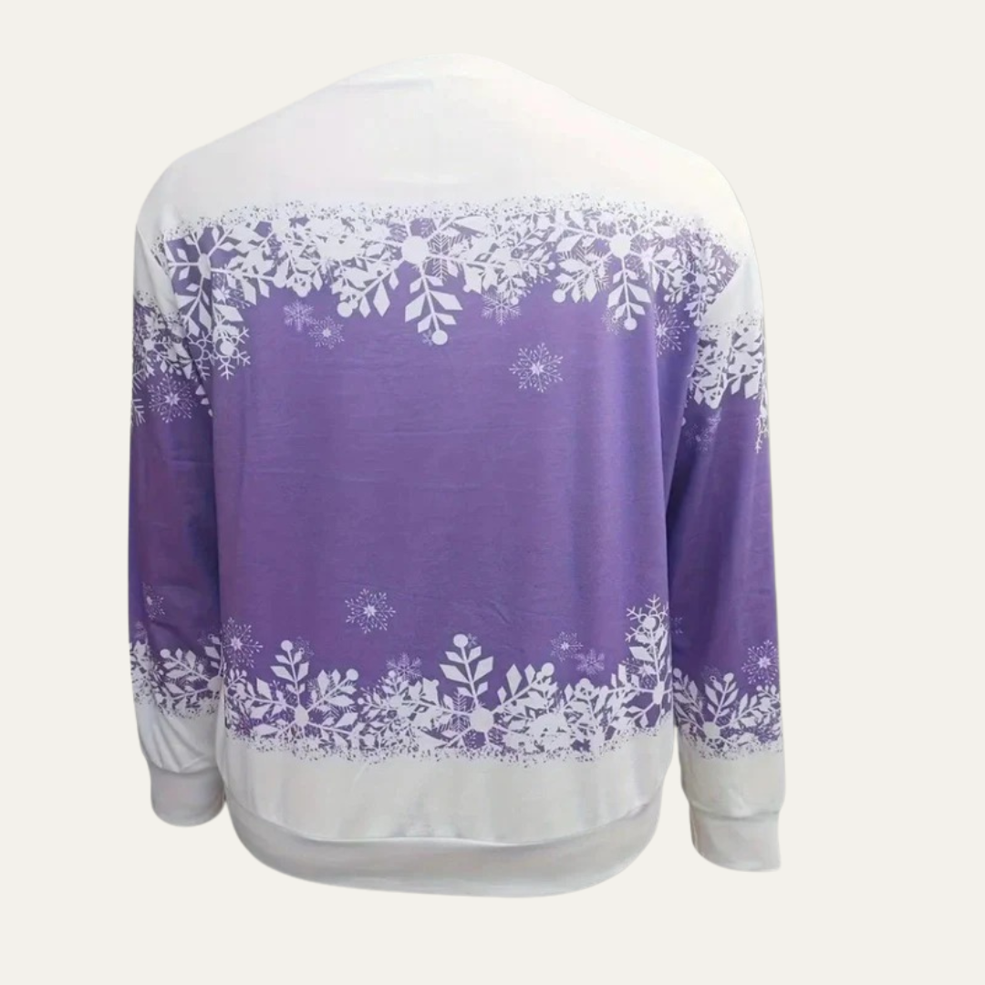 Fun Holiday Snowman Crew Neck Sweater