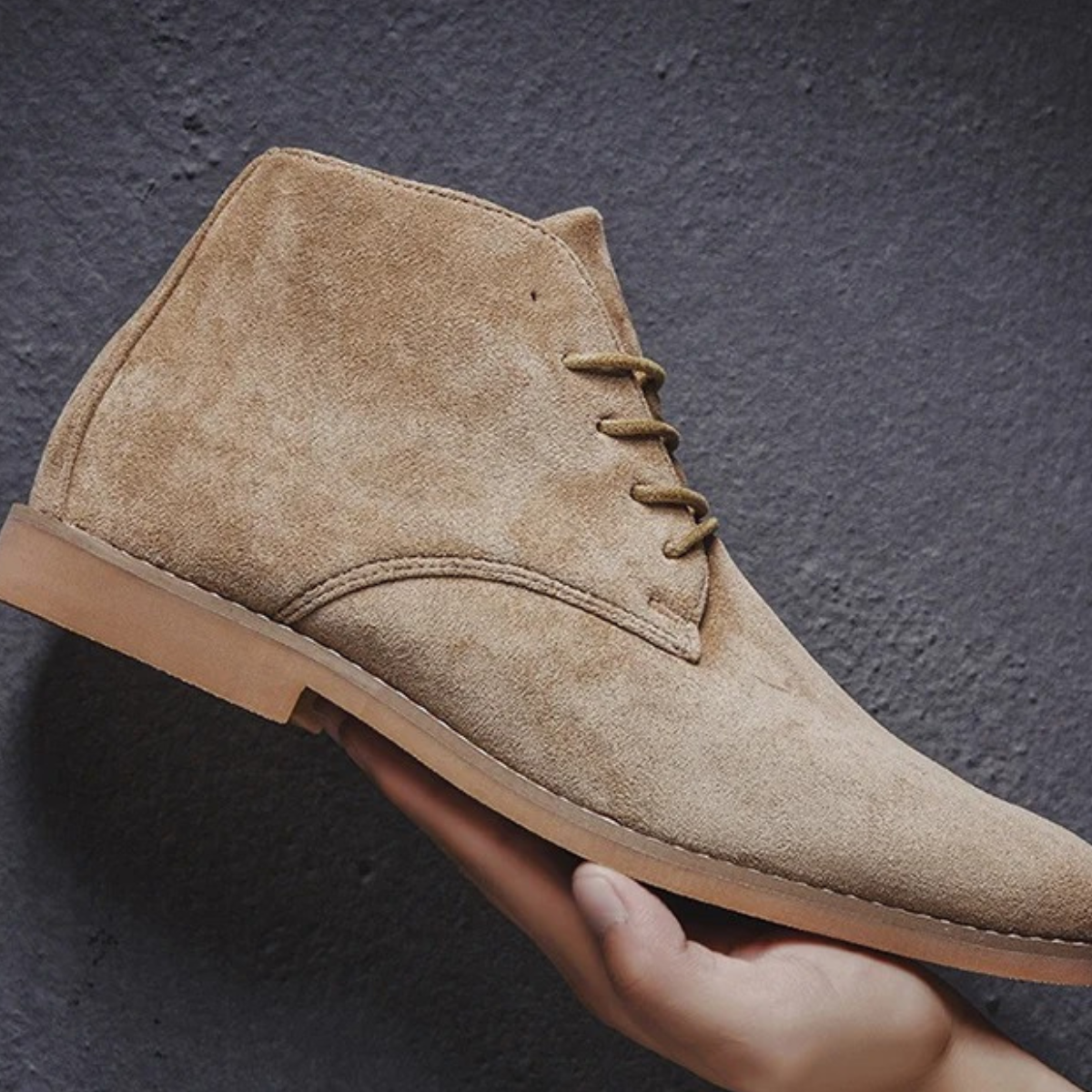 Comfortable Men's Brown Suede Ankle Boots