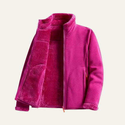 Ladies Cozy Fleece Zip Up Jacket