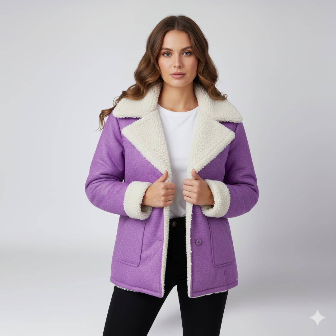 Warm Women's Parka Jacket with Fleece Lining