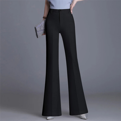 Slim Fit High Waist Wide Leg Women's Pants