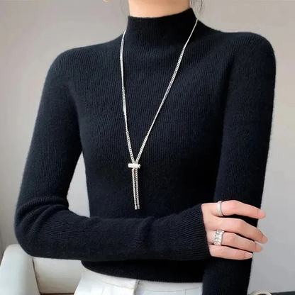 Cozy Fitted Ladies Wool Winter Sweater