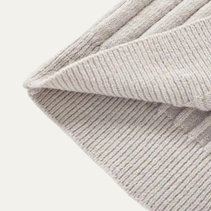 Warm Crew Neck Ribbed Knit Half Zip Sweater