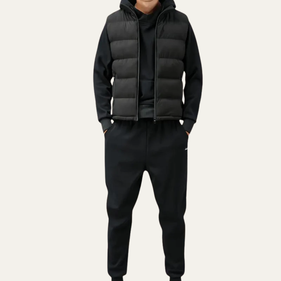 Warm Insulated Padded Zip Vest for Men - OutfitLondon