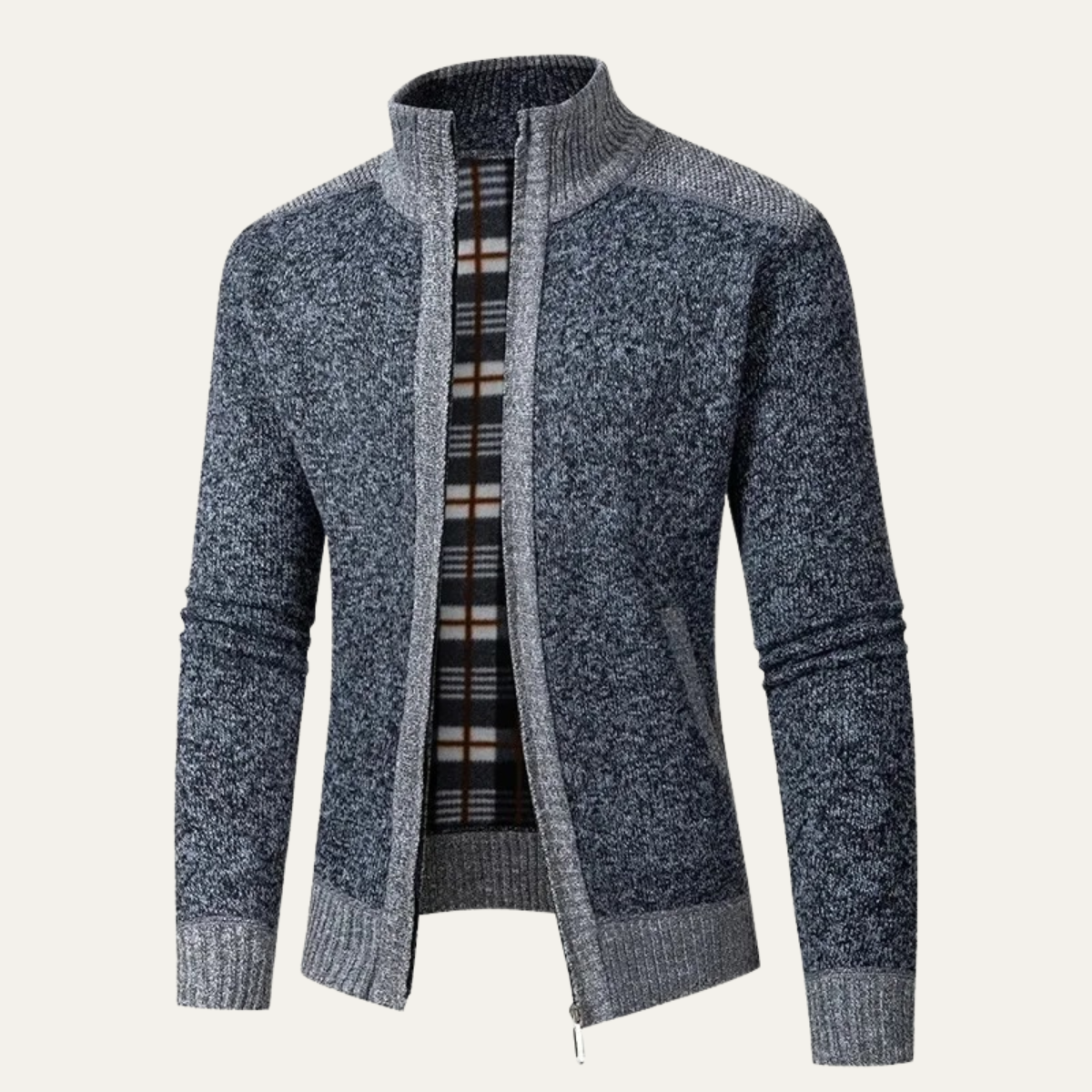 Thick Insulated Men's Fleece Lined Zip Up Jacket