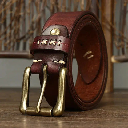 Genuine Brown Leather Waist Belt