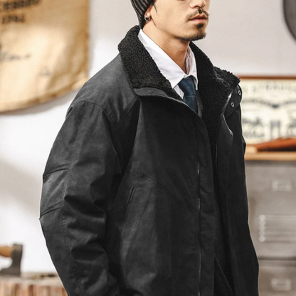 Luxury Mens Suede Inside Fleece Bomber Jacket