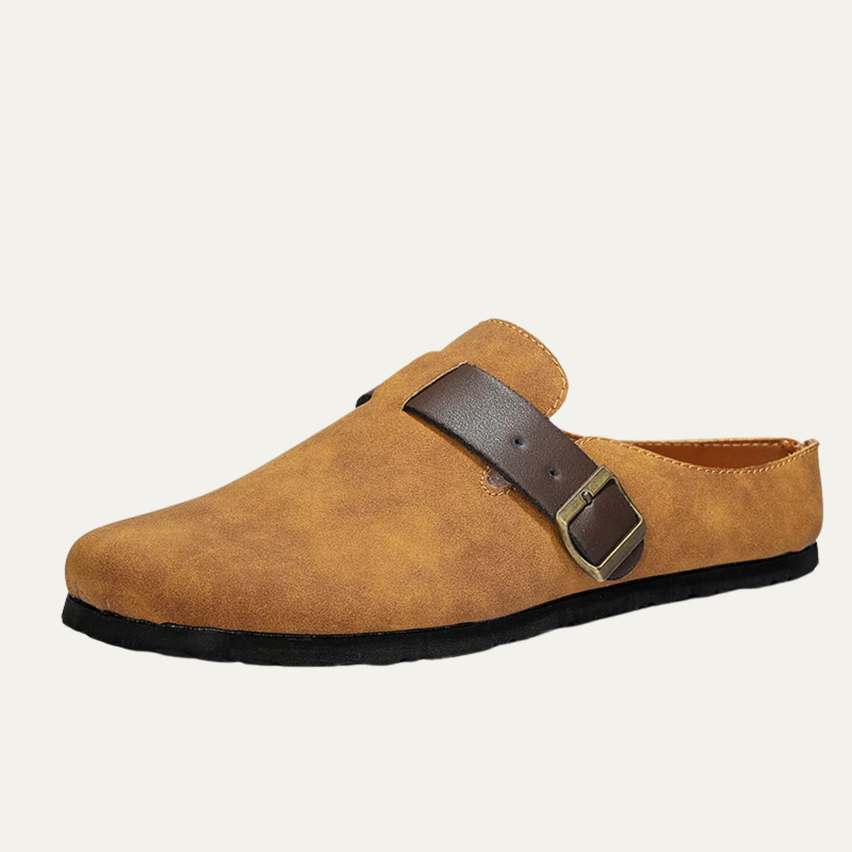 Comfortable Suede Buckle Moccasin Slippers for Men - OutfitLondon