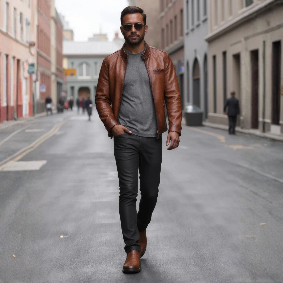 Brown Leather Men's Chelsea Ankle Boots
