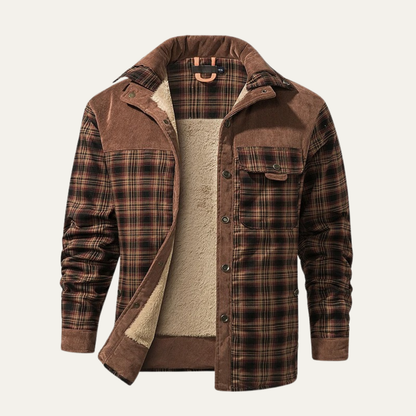 Warm Mens Fleece Hooded Jacket with Thick Lining