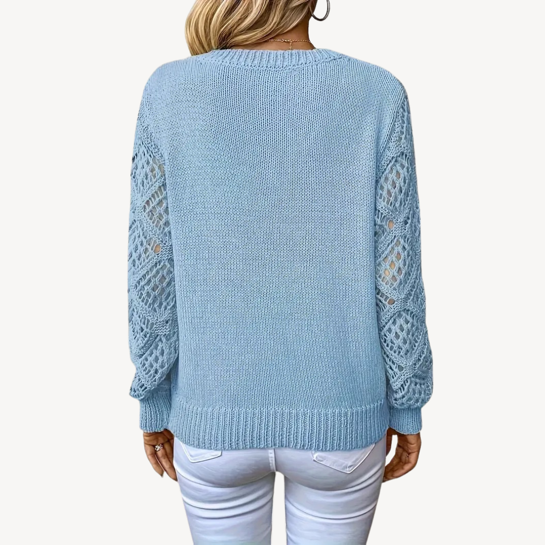 Ladies' Open Neck Knitted Jumper