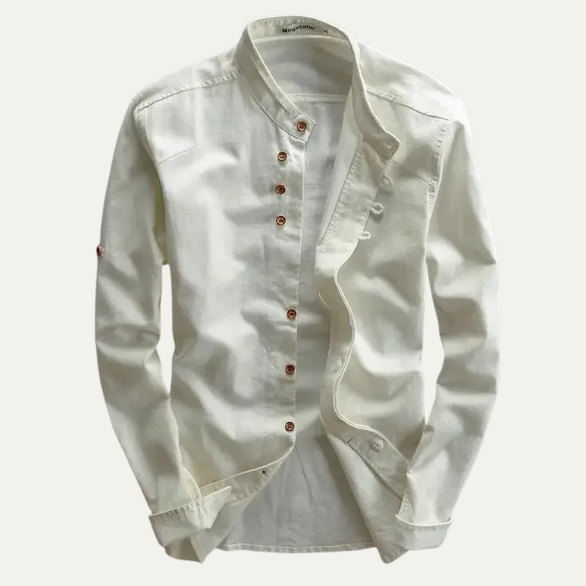 Casual Cotton Linen Mens Relaxed Fit Shirt