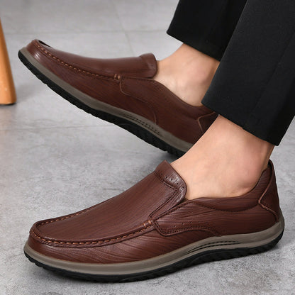 Real Leather Slip On Shoes