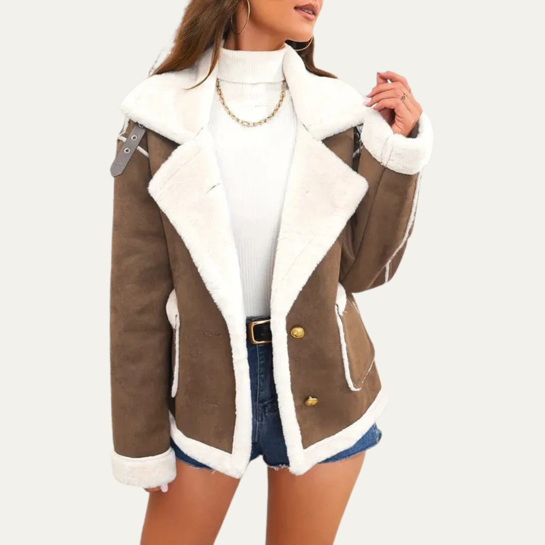 Short Faux Leather Biker Jacket