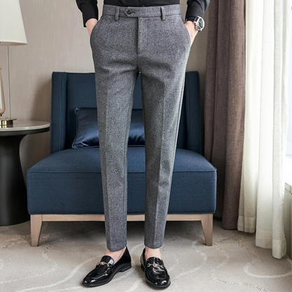 Stylish Men's Tailored Wool Formal Pants