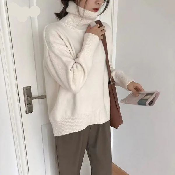 Soft Oversized Chunky Winter Turtleneck Sweater