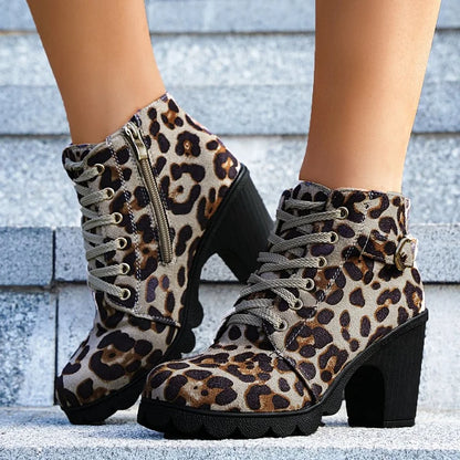 Sexy High Heel Lace-Up Ankle Boots for Women
