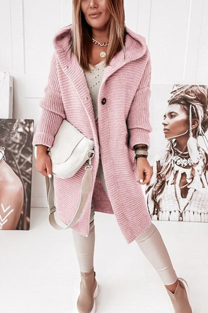 Women's Hooded Button Vest Sweater