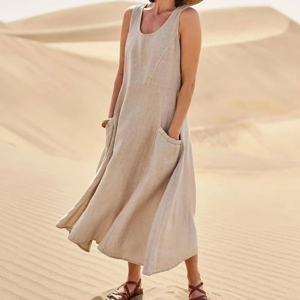 Elegant Summer Linen Dress