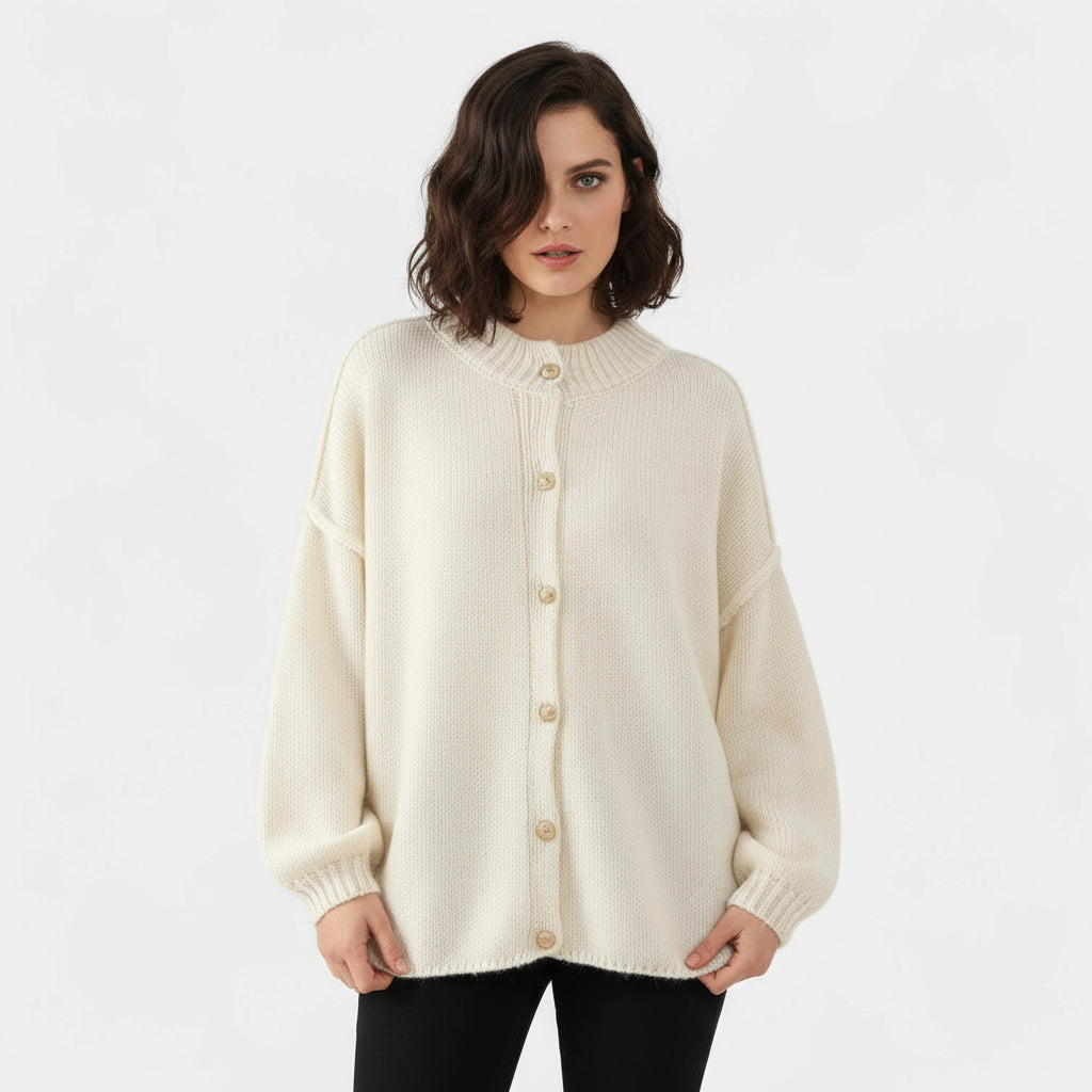 Soft Relaxed Fit Women's Open Cardigan