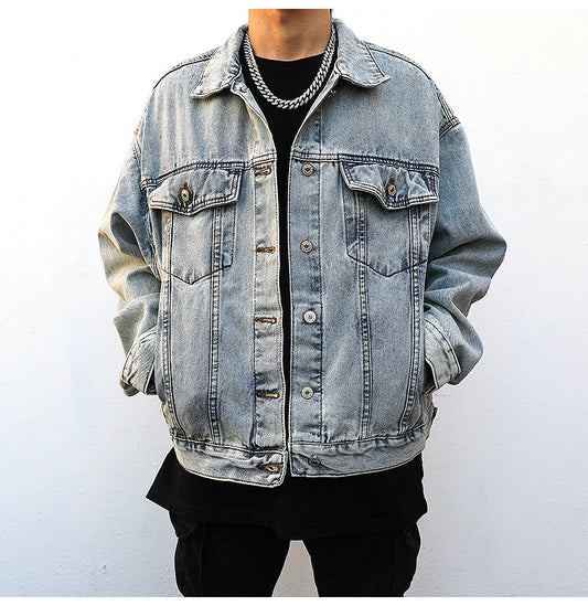 Men's Casual Loose Fit Denim Jacket