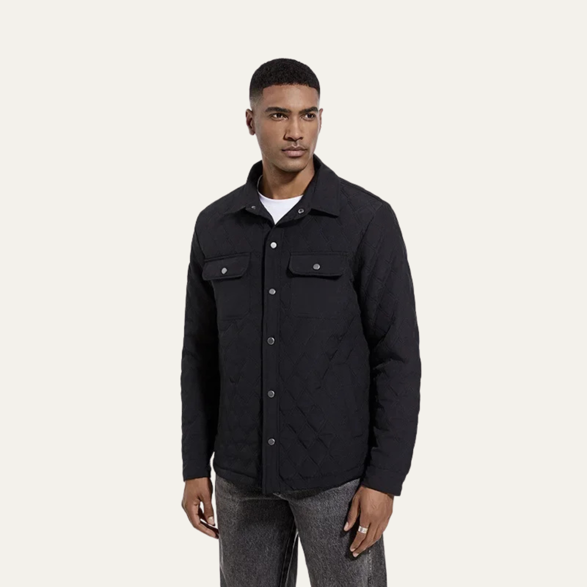 Slim Fit Men's Quilted Padded Lightweight Jacket