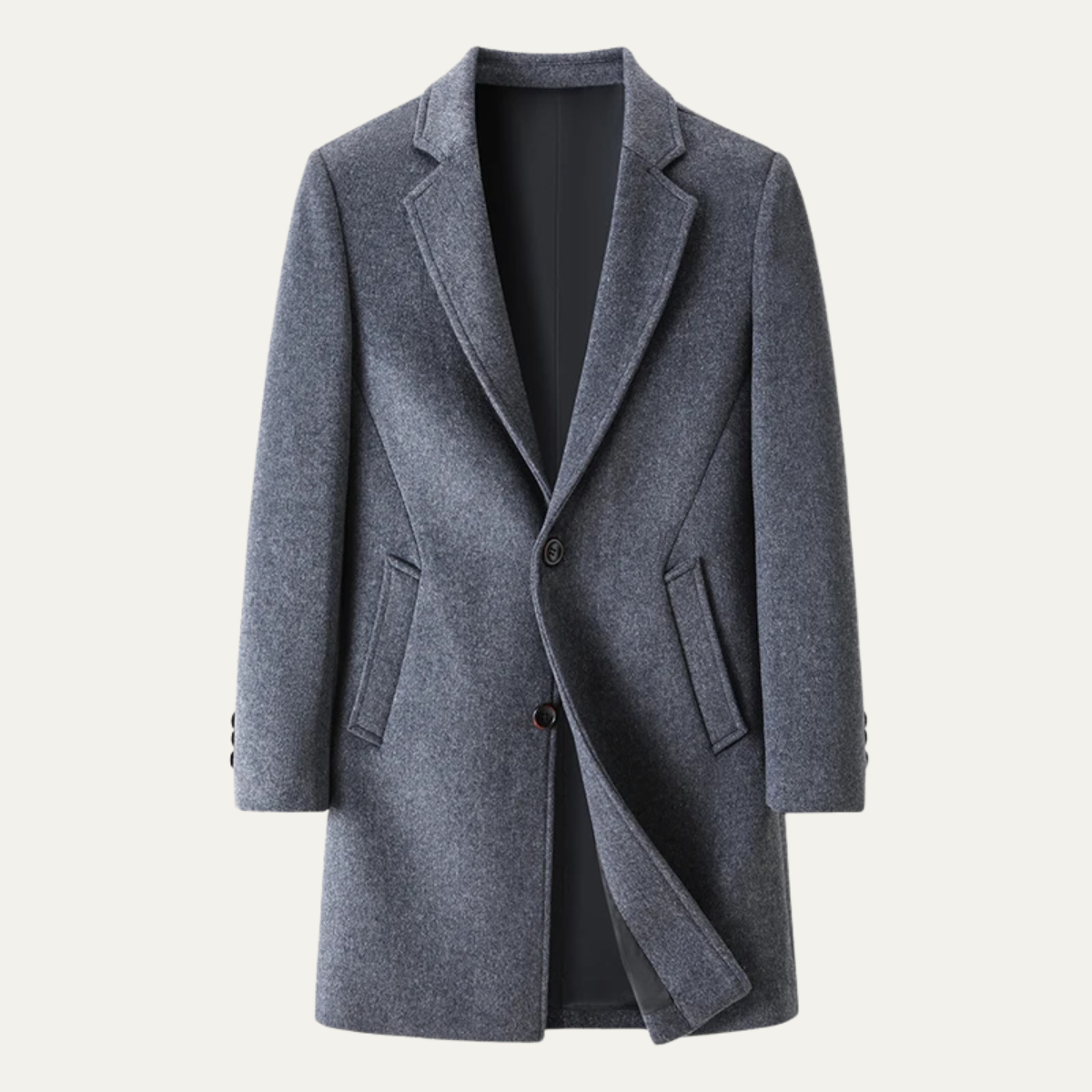 Classic Men's Wool Smart Coat - OutfitLondon