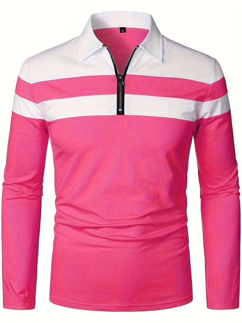 Classic Mens Zip Polo Shirt