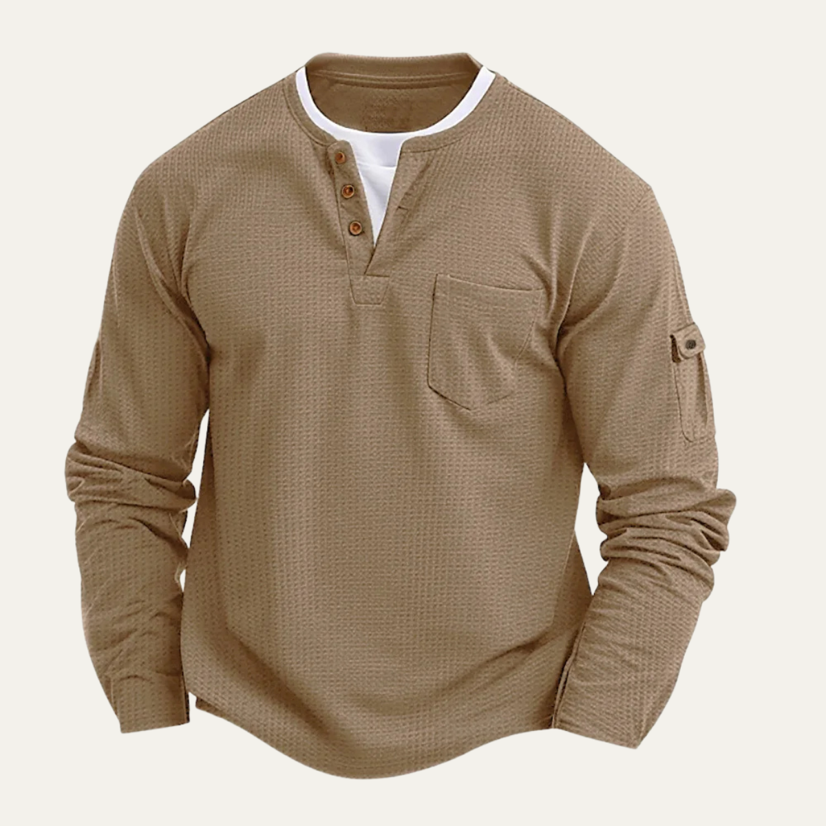 Relaxed Fit Men's Waffle Knit Sweater - OutfitLondon