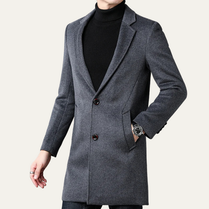 Classic Men's Wool Smart Coat