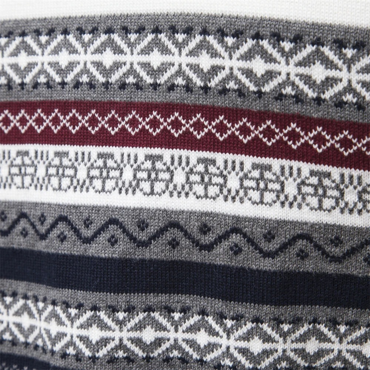 Classic Mens Fair Isle Crew Neck Sweater